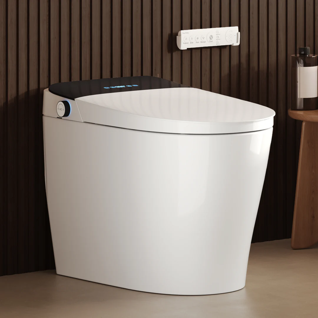 White DeerValley DV-1S0450 elongated toilet shown against a plain background.